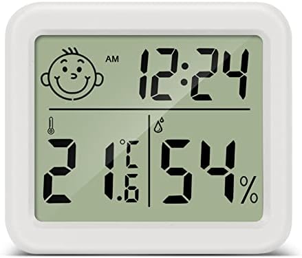 PAIRIER Termohigrometr cyfrowy , przenośny termohigrometr wewnętrzny o wysokiej dokładności, termometr pokojowy z ekranem LCD, odpowiedni do szklarni, domowych i biurowych urządzeń pomiarowych