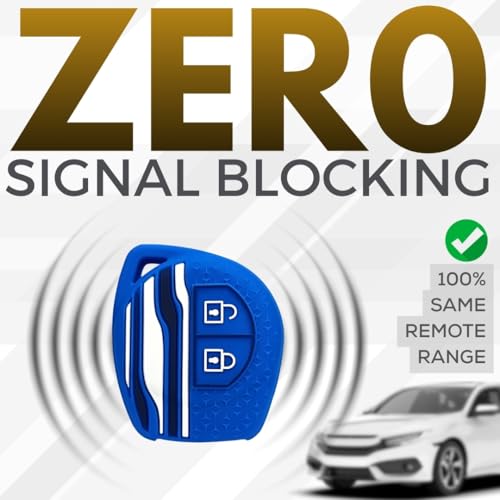 Image of Keycept Tristar Key Cover for Suzuki Swift, Dzire, Ertiga, Baleno, Grand Vitara, Celerio, WagonR, Brezza, Scross, Fronx, Jimny, Ignis (2 Button Remote Key )(Type 7, Blue)