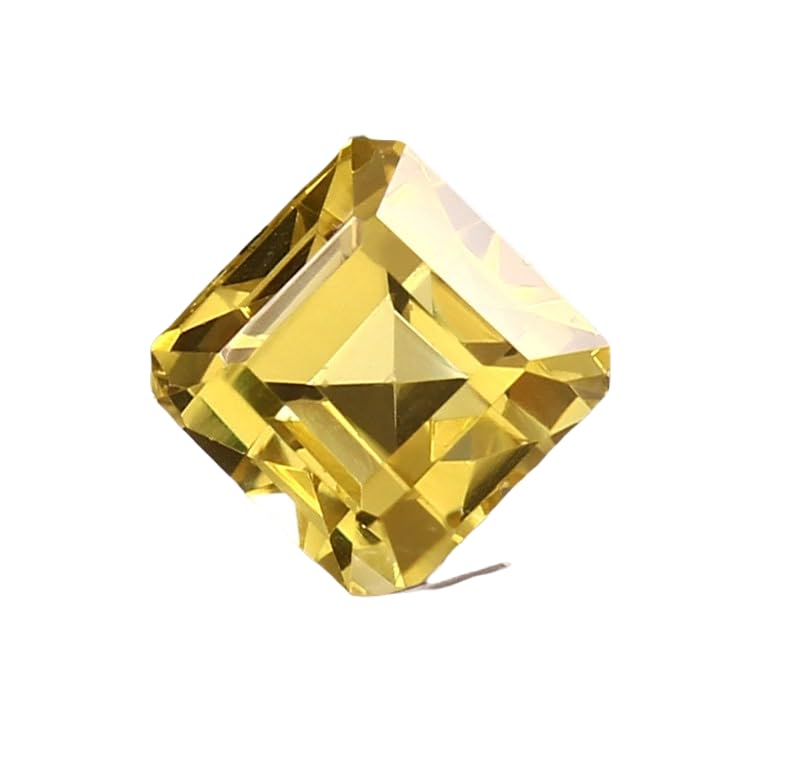 Saphir jaune naturel de Ceylan 8x8 mm pour créer votre bague personnalisée en DIY GH_NAT_12319