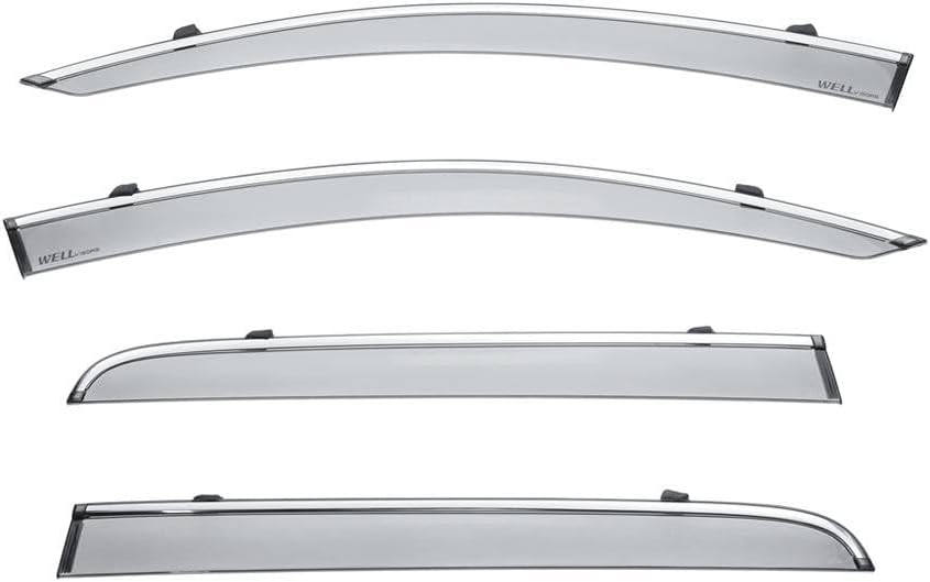 WellVisors Window Visors Wind Deflectors Compatible with GMC 2017-2023 Acadia Premium Series Rain Guards 3-847GM002