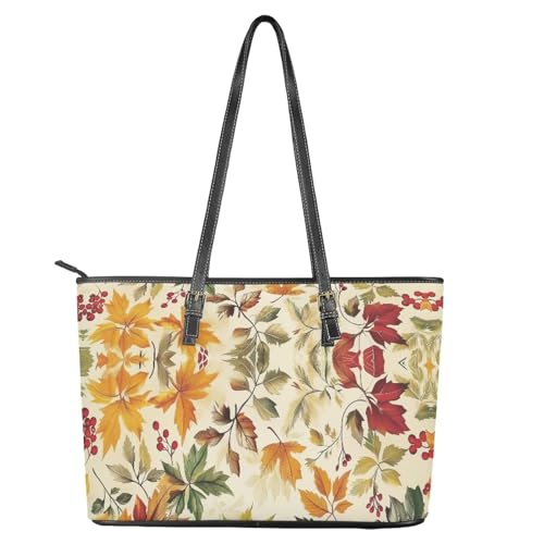 Fall Shoulder Bag for Women Leather Tote Bag with Zipper for Ladies Reusable Shopping Handbag Travel Saddle Bag4