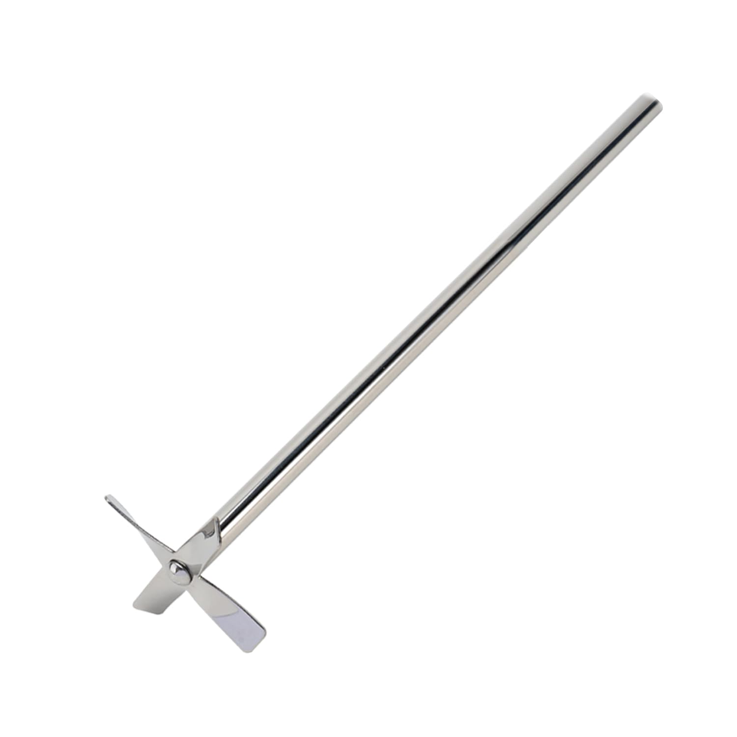 ONiLAB 18204530 316L Stainless Steel 4 Bladed Propeller Stirrer ,50 mm Stirrer Diameter, 8 mm Shaft Diameter, 250 mm Shaft Length