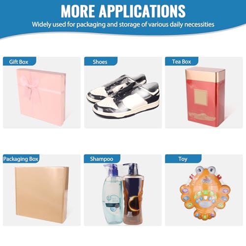 Image of Yeumk Shrink Wrap Bags 50PCS 10x14 Inches Clear PVC Heat Seal Bags Heat Shrink Wrap Bags for Soap, Bath Bomb, Book, Shoes, Jars, Film DVD /CD, Candles, Homemade DIY Projects, Christmas Gift, Halloween