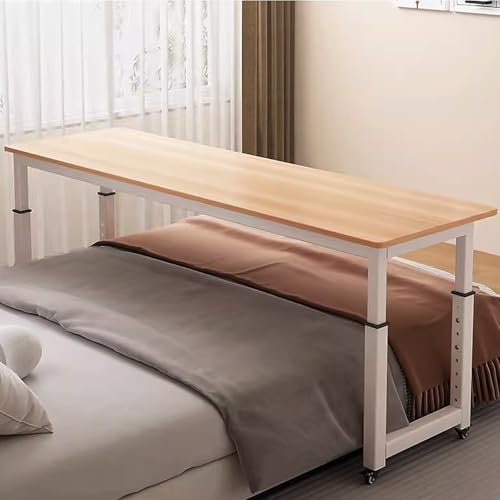 Table de lit pour les hôpitaux et la maison, réglable en hauteur, bois