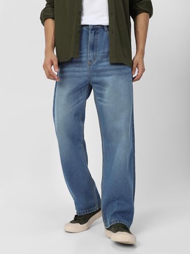 Image of Urbano Fashion Men Mid Rise Loose Jeans