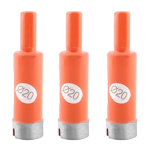 Utoolmart ダイヤモンドホールソー コアビット ホールソーセット 穴径20mm 5本入り ダイヤモンドドリルビット ダイヤモンドコアドリル ドリルビット ドリルセット 三角ハンドル 切削工具 穴あけ 陶器 大理石 タイル コンクリートに適用