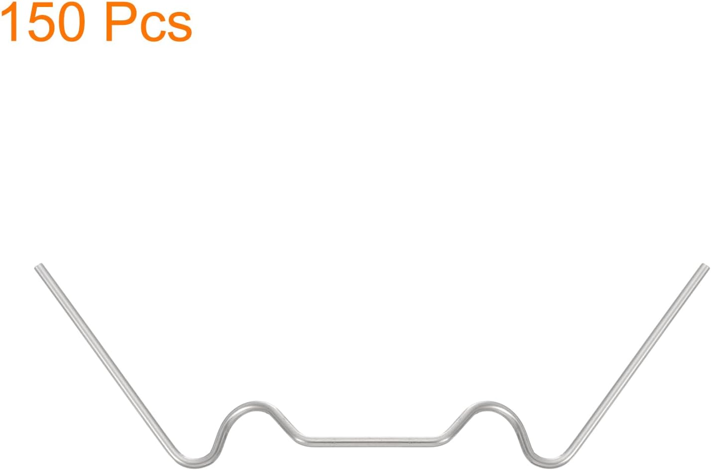UXCELL 150pcs Greenhouse Glazing Clips, 95mm Stainless Steel W Type Greenhouse Glazing Wire Clips