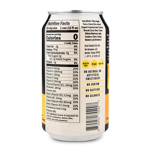 Atomico Sparkling Water. 12 Essential Vitamins From Our Proprietary Organic Blend. Naturally Flavored. thumb #2