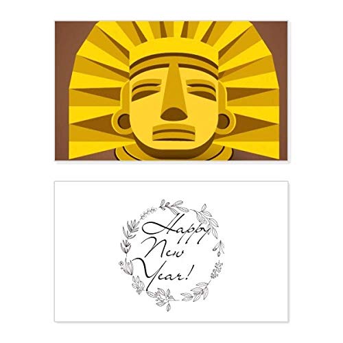 Tarjeta de felicitación de Año Nuevo: un regalo cultural con diseño de faraón