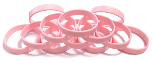 Image of TheAwristocrat 1 Dozen (12) Multi-Pack Blank Rubber Wristbands Silicone Bracelets - Select from a Variety of Colors