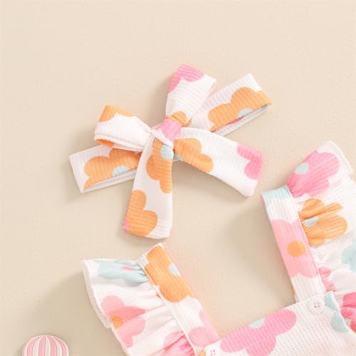 Baby Girl First Birthday Outfit Ruffle Sleeveless Backless Romper Floral Bodysuit 1st One Birthday Cute Clothes4