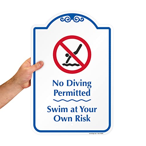Cartel reglas piscina aluminio 18 x 12 pulgadas miniatura 2