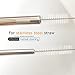 GFDesign Drinking Straw Cleaning Brushes Set Pipe Tube Cleaner Nylon Bristles Stainless Steel Handle - 8