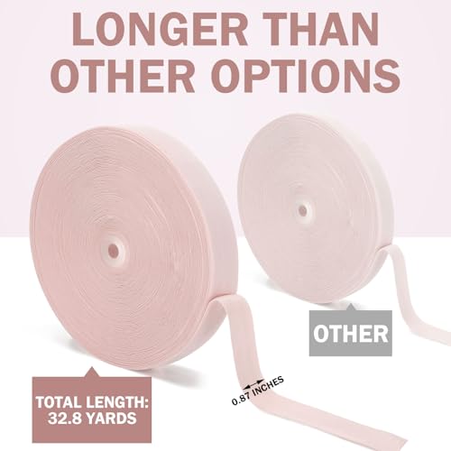 Image of SmoothNovelty 32.8 Yards Ballet Elastic Pointe Shoe Satin Roll Stretch Ribbon Minimalist Ballet Strap for Women Accessories