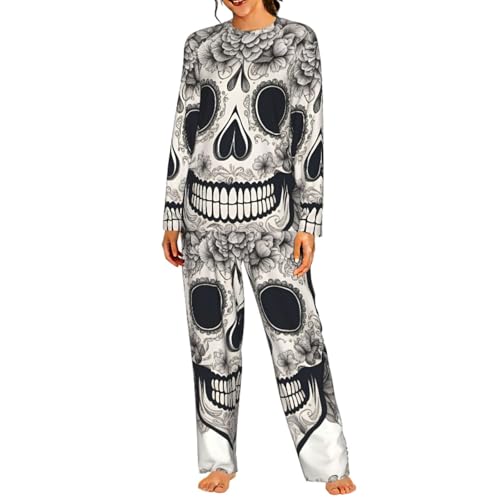 Pyjama femme imprimé mexicain manches longues idée cadeau anniversaire