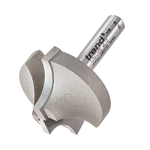 Trend Professional Ovolo Rounding Over Router Cutter, 10mm Radius, 1/4 Inch Shank, Without Bearings, Tungsten Carbide Tipped, 7/5X1/4TC