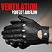 Jackets 4 Bikes Transporter Driving Gloves for Men Women, Genuine Lambskin Leather, Touchscreen - Soft Unlined Aniline,Ventilated Black L