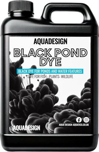 AquaDesign BLACK Liquid Pond Dye 2500ml For Ponds And Water Features TREATS 12,500L