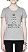 Keep Calm And Eat Minestra di Pasta con Pesce Grigio Donna Maglietta Dimensioni XS Grey Women's Tee Size XS