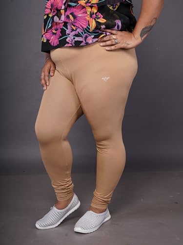 Image of Ladies Cotton Legging | Buttery Soft Stretchy Fit | Churidar Length | Leggings for Women and Girls | Small - 3XL Plus