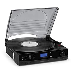 AUNA TT-186 – Platine Vinyle, Radio Dab+/FM, Fonction Bluetooth, Entraînement par Courroie 33/45 TR/Min, Entrée AUX… - Les Beatles, Paul McCartney, John Lennon, RIngo Starr, George Harrison
