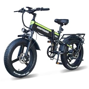 H20pro Electric Bicycle, 250W 20″ Fat Tire Folding Electric Bike with USB Port, 25KM/H, 48V 17.5AH Removable Battery, Shimano 7-Speed, Hydraulic Oil Brake, Mountain EBike for Adults