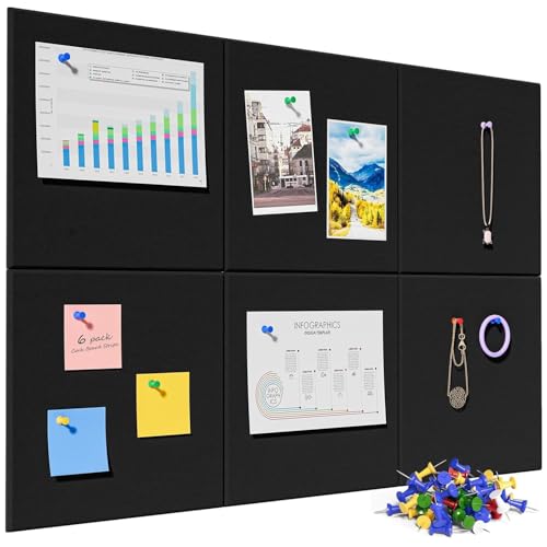Image of Axmon Notice Board for Office with Pins 2 Pcs Bulletin Board| Vision Board for Manifestation| Self-Adhesive Wall Boards| Message Board for Notes| Keys|Photos|Schedules for Office|Kitchen|Home