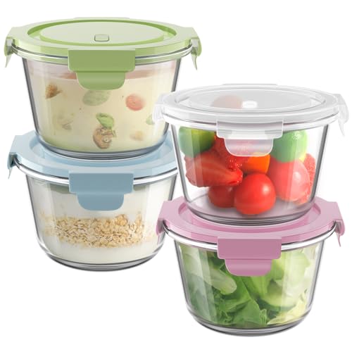 10 Best Borosilicate Glass Containers That Keep Food Fresh Longer 9 16oz Airtight Glass Meal Prep Containers (4 Pack)