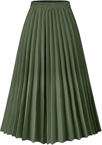 comefohome – comefohome Rock Damen Sommer Midi Lang Röcke Hohe Taille Fal