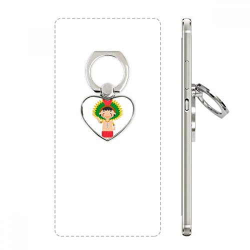 Soporte de anillo para celular anticaídas con rotación 360 de corazón de la Amazonia de Brasil