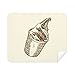 Brown Hand Sketching Cup Ice Cleaning Cloth Screen Cleaner 2pcs Suede Fabric