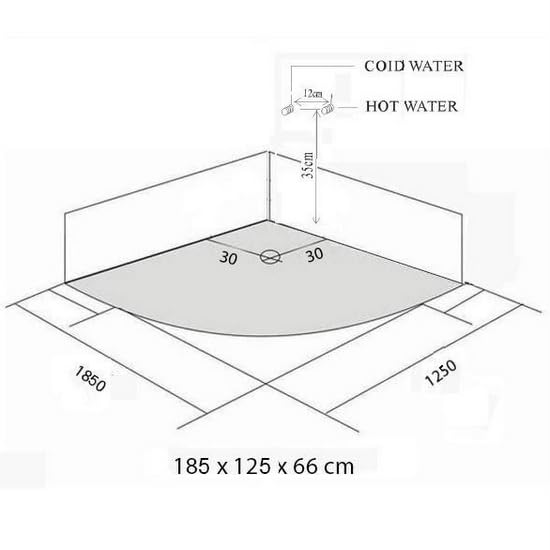 Bagno Italia Bain à remous 185 x 125 cm 24 jets chauffants bluetooth led