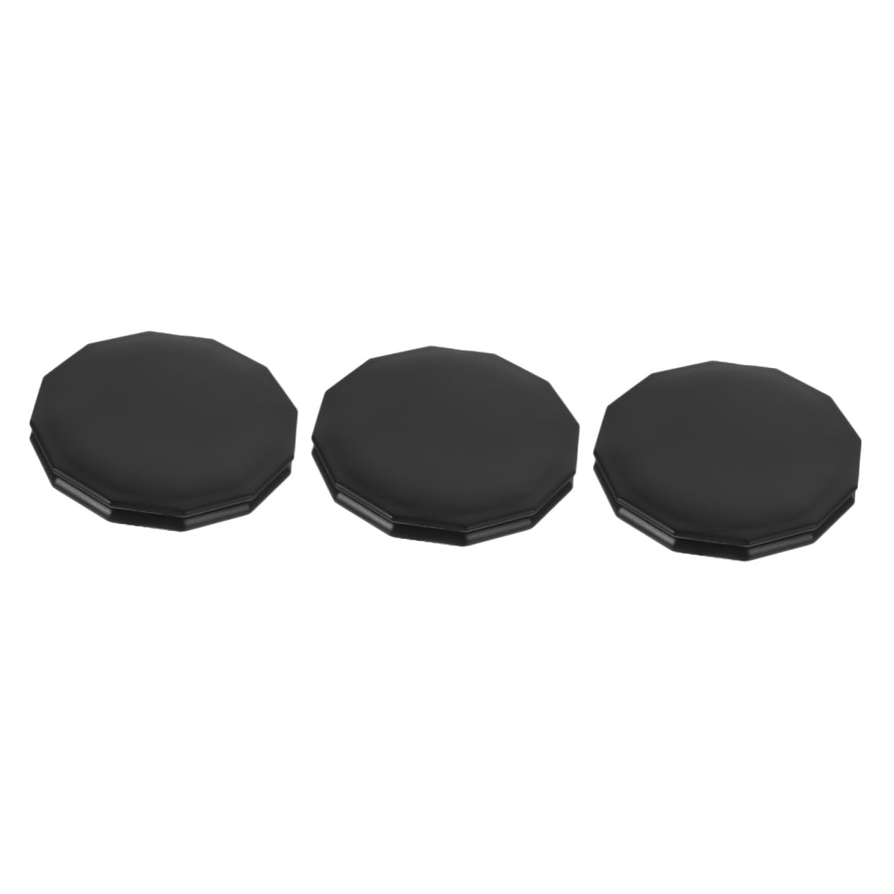 PACKOVE 3 Pezzi specchio cosmetico piccolo Compatto pieghevole specchietti di cortesia trucco d'ingrandimento specchio mini specchietto da tasca per ragazze vanità portatile resina Nero
