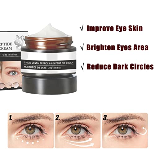 Instantly Brighten Eye Cream,Snake Venom Eye Cream,Anti-wrinkle Eye Cream,Under Eye Cream for Dark Eye Circle,Hydrating Eyelid Cream For Dry Eyelids,Reduce Wrinkles&Fine Lines & Smooth Skin - Image 4