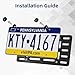OKLPF No-Drill Front License Plate Mounting Kit - Universal License Plate Bracket Holder for Cars, Trucks & SUVs with Stainless Steel Hardware & Anti-Theft Screws