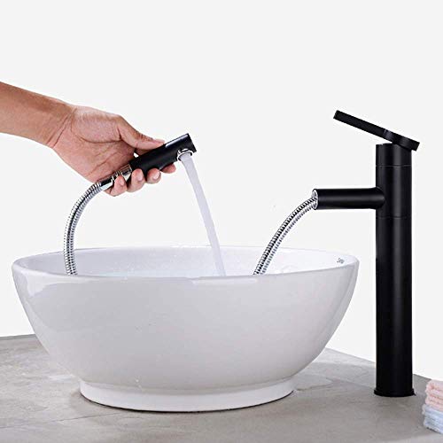 Grifo extensible flexible para lavabo y cocina con rotación 360 y aireador antisalpicaduras 3