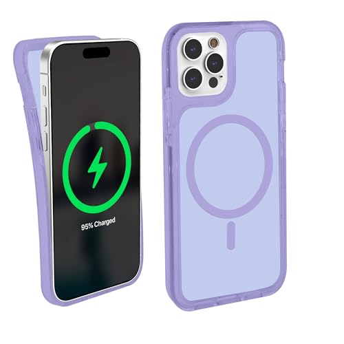 Coque iPhone 15 Pro iHome violet pastel - Étui magnétique fin