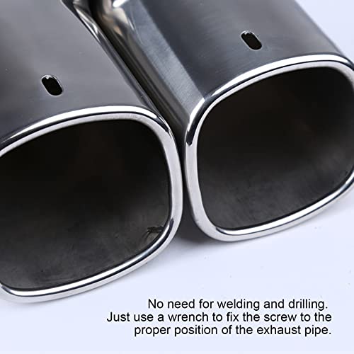 Tubo para escape doble cuadrado que optimiza el flujo trasero con acero inoxidable 6