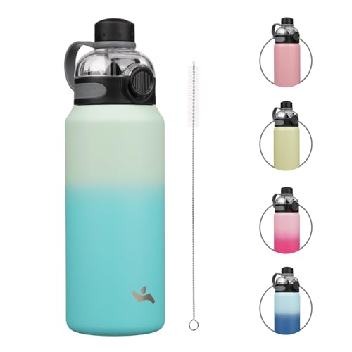 Image of Konokyo 32 oz Insulated Stainless Steel Water Bottle with Straw Lid