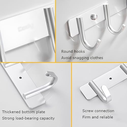 Perchero de pared resistente de aluminio inoxidable duradero 4