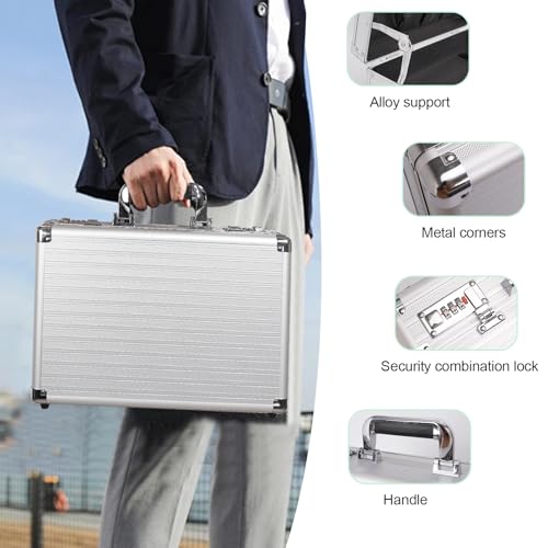 BAGAKE Aluminum Locking Briefcase