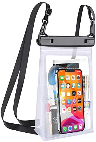 Large Waterproof Phone Pouch, Floating Dry Bag for iPhone 14 13 12 11 Pro Max Galaxy S22 S21 Large Capacity Waterproof Bag Sunscreen Glasses Storage Universal Dry Pouch for Swimming Rafting Boating
