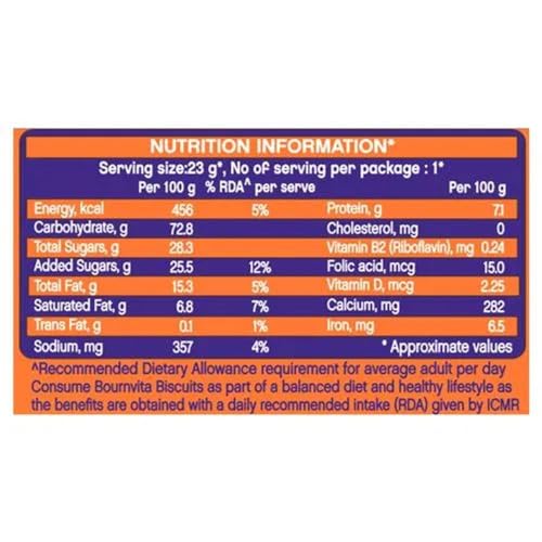 Image of Cadbury Bournvita Biscuits, 46g pack