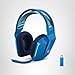 Logitech G733 Lightspeed Wireless Gaming Headset, Suspension Headband, Lightsync RGB, Blue VO!CE Mic, PRO-G Audio – Blue, Gaming Headset Wireless, PC, PS5, PS4, Switch Compatible