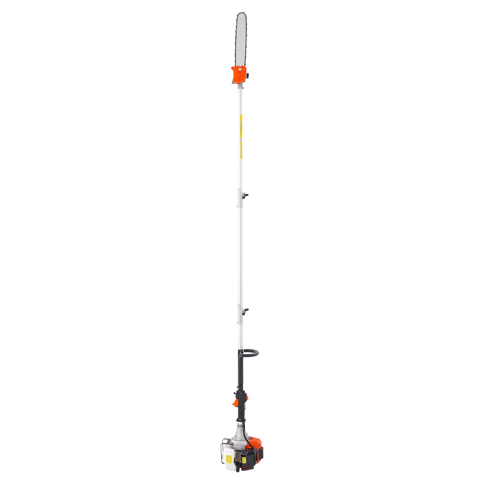 VEVOR Élagueuse Thermique sur Perche à 2 Temps, 52 cc, Élagueuse sans Fil à Essence, avec Perche Extensible 2,2 m-2,94 m, Guide-chaîne 35,6 cm, Réservoir de Carburant 850 ml, pour Élagage des Arbres