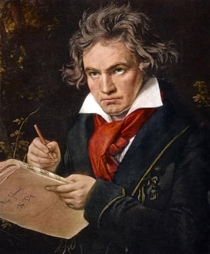 Art Portrait Pour Decoración Mural de Beethoven, impression d'affiches sur toile de 60x90cm