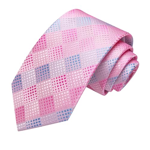 Image of Dubulle Silk Ties Set for Men Formal Paisley Striped Necktie Pocket Square Cufflinks 3PCS Sets Wedding Business Party