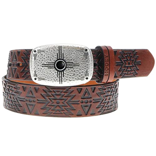 Original Hooey Ladies Belt in Brown/Black with Aztec Design