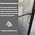 Sliding Shower Door, 59.05" W x 74.8" H Glass Shower Door, Watertight Cleaner Semi-Frameless Shower Door with Seal Strip Parts and Handle, Easy Glide Rollers, Reversible Installation, Black