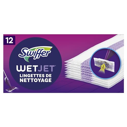 Swiffer WetJet - Recarga de toallitas limpiadoras multiurfaces, para todo tipo de suelo, retiene el polvo y la suciedad profunda, higiénica y desechable, compatible con WetJet
